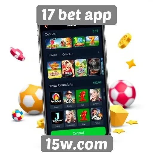 Variedade de jogos disponíveis no 17 bet app